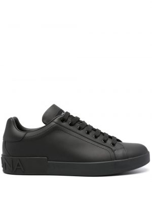 Sneakers di pelle Dolce & Gabbana nero