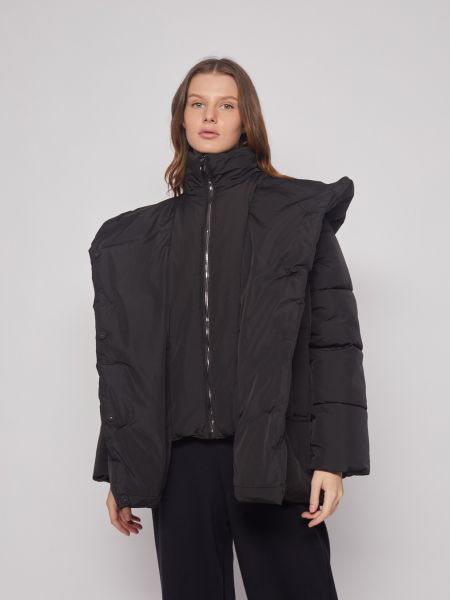 Тёплая дутая куртка Zolla - Черный