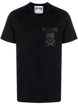 Tricou din bumbac Moschino negru