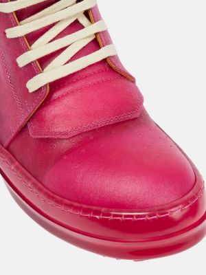 Zapatillas de cuero Rick Owens rojo
