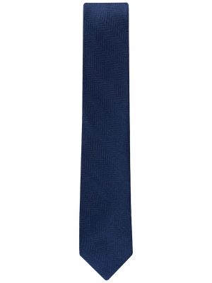 Однотонный галстук в елочку Tommy Hilfiger черный