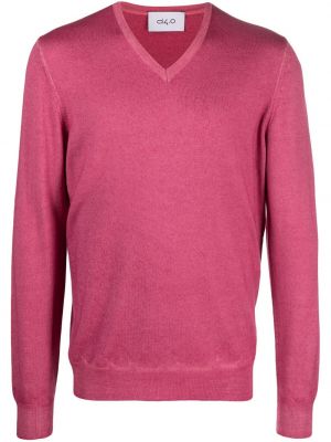 Volneni pulover z okroglim izrezom D4.0 roza