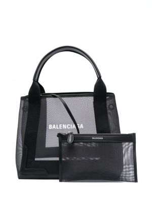 Mesh shopping bag Balenciaga sort