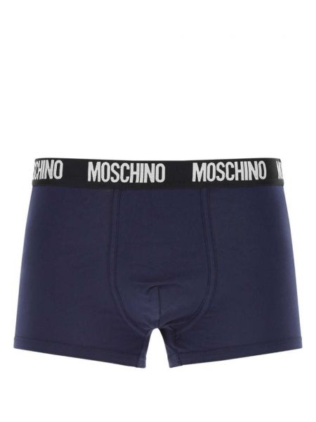 Pamuklu boxer Moschino mavi