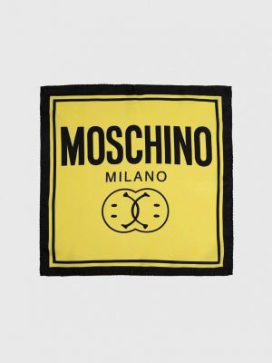 Шелковый платок Moschino желтый