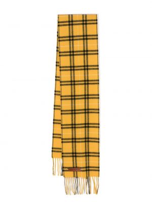 Kockovaný vlnený šál Marni žltá