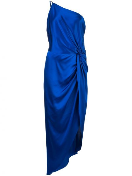 Robe de soirée asymétrique Michelle Mason bleu