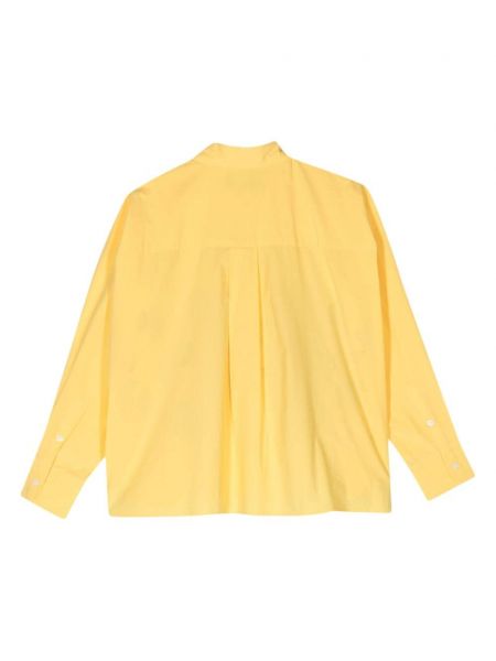 Květinová bavlněná košile Mii žlutá