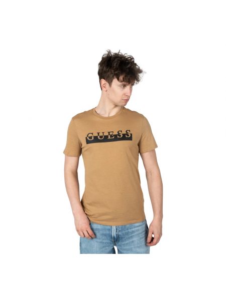 T-shirt mit rundem ausschnitt Guess beige