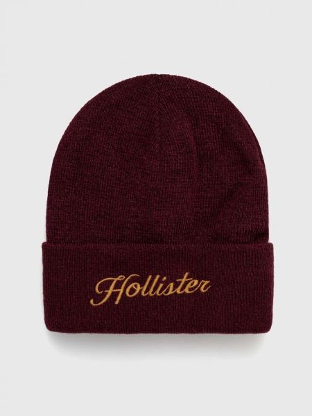 Bordowa czapka Hollister Co.