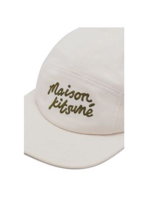 Gorra de algodón Maison Kitsuné beige