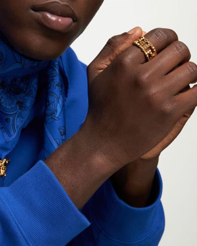 Szegecses gyűrű Versace aranyszínű