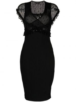 Pletena haljina Chanel Pre-owned crna