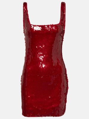 Mini vestido con lentejuelas Staud rojo
