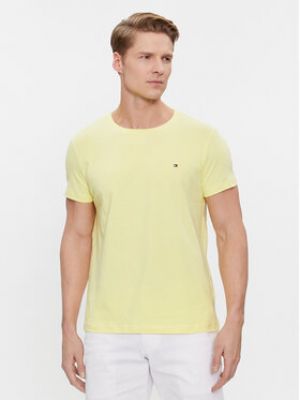 Slim fit tričko Tommy Hilfiger žluté
