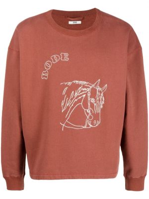 Sweatshirt mit stickerei aus baumwoll Bode rot