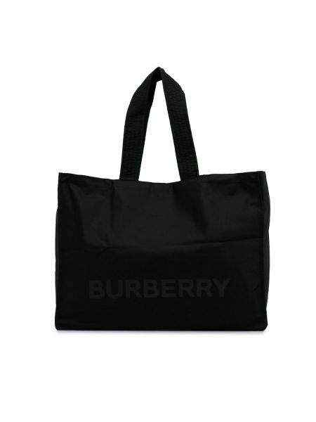 Nylónová nákupná taška Burberry Pre-owned čierna