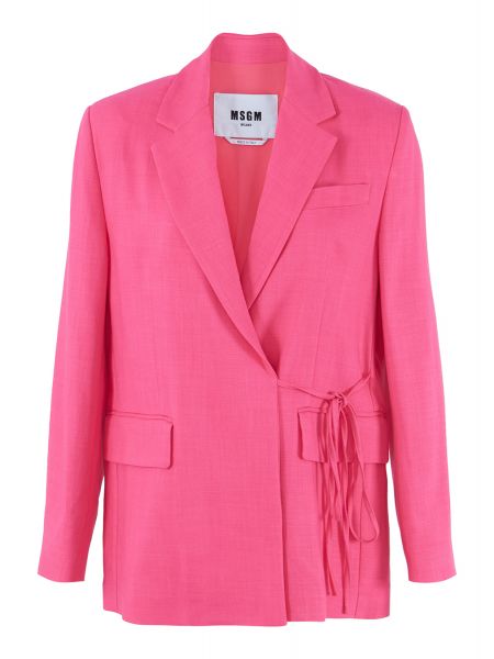 Розовый пиджак из вискозы Msgm