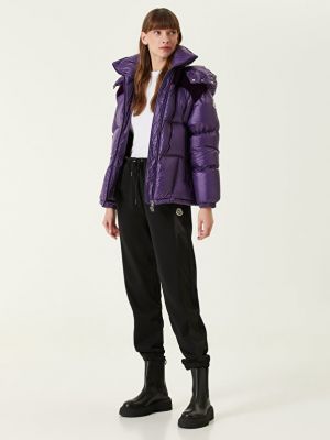 Пальто Moncler фиолетовое