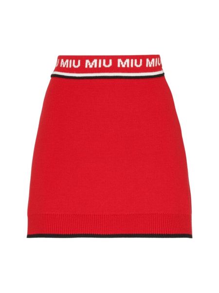 Spódnica Miu Miu, czerwony