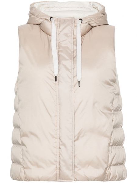 Gilet matelassé à imprimé Brunello Cucinelli beige