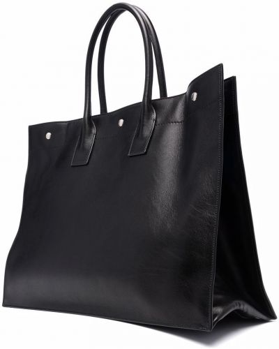 Leder shopper handtasche Saint Laurent schwarz