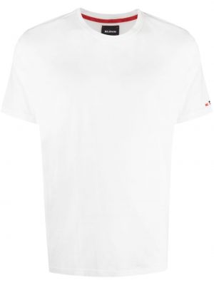 Βαμβακερή μπλούζα με στρογγυλή λαιμόκοψη Kiton λευκό