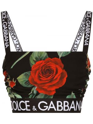 Blommig topp Dolce & Gabbana svart