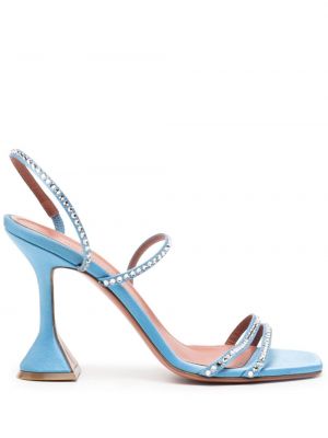 Kristallidega sandaalid Amina Muaddi sinine