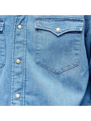 Джинсовая рубашка Nudie Jeans Co синяя