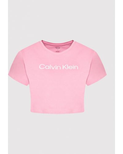 T-shirt Calvin Klein Performance, różowy