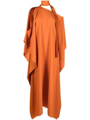 Sukienka wieczorowa drapowana Taller Marmo pomarańczowa