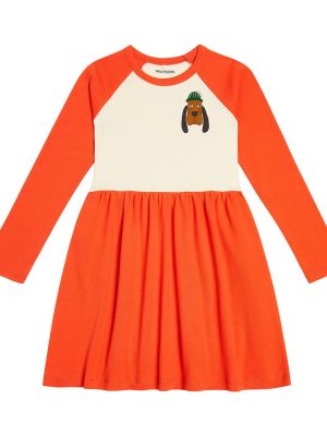 Jersey puuvilla jersey-mekko tytöille Mini Rodini punainen