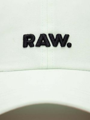 Bombažna kapa z zvezdico G-star Raw zelena