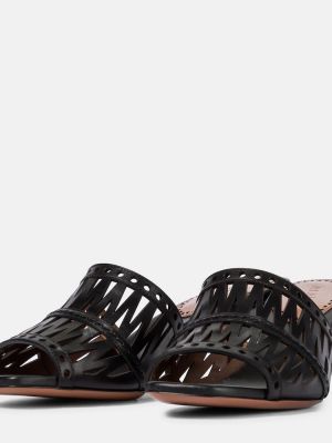 Kožené sandále Alaã¯a čierna