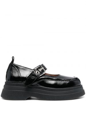 Chunky loafers med spenne Ganni svart