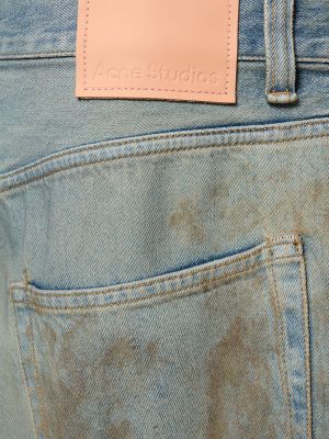 Voľné bavlnené priliehavé džínsy Acne Studios modrá