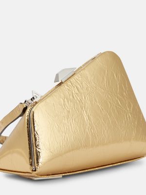 Bőr estélyi táska The Attico aranyszínű