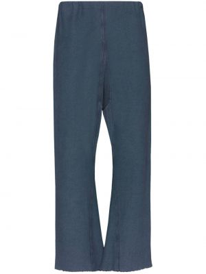 Pantaloni sport din bumbac cu croială lejeră Maison Margiela albastru