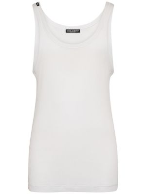 Camiseta de algodón de tela jersey Dolce & Gabbana blanco