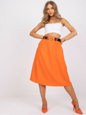 Φούστα Fashionhunters πορτοκαλί