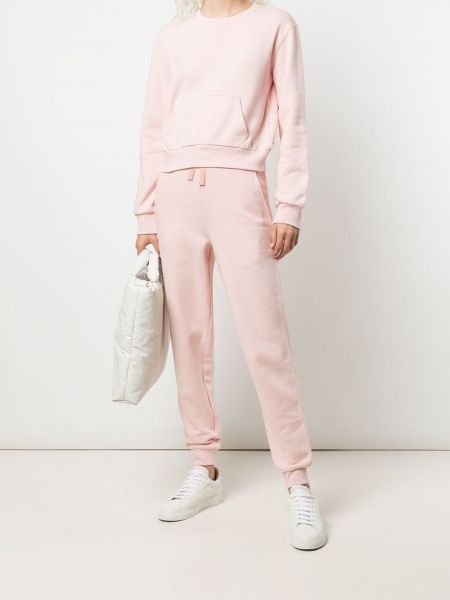 Caurspīdīgs kapučdžemperis Marchesa Notte rozā