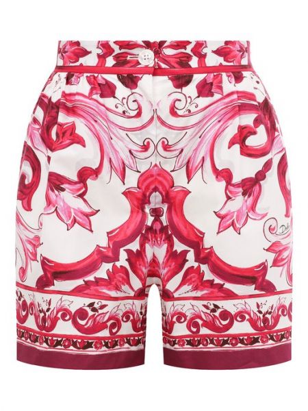 Хлопковые шорты Dolce & Gabbana розовые