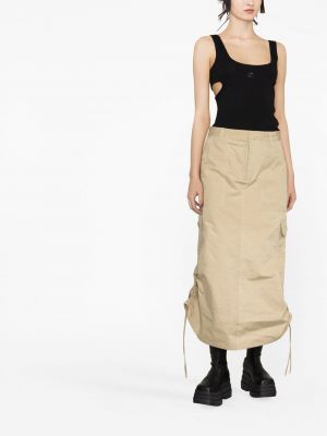 Midi sukně Marc Jacobs béžové