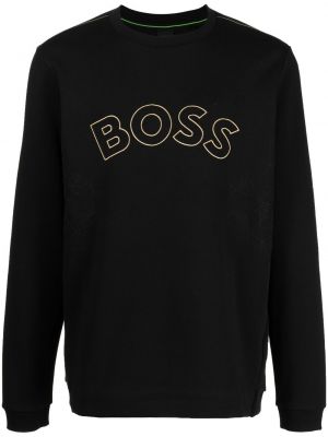 Rund hals trykt sweatshirt Boss svart