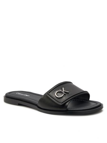 Sandale fără toc Calvin Klein negru