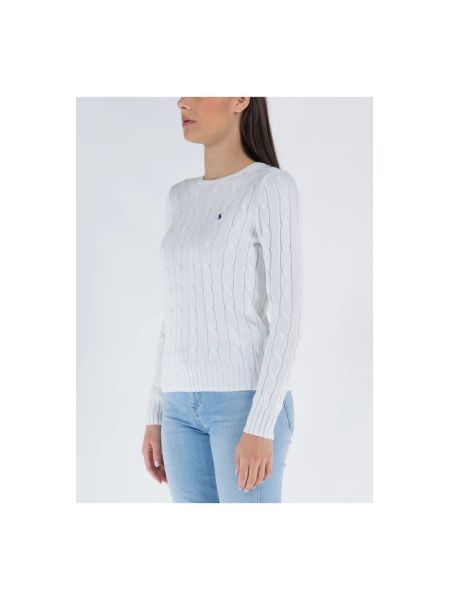 Dzianinowy sweter Ralph Lauren biały