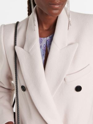 Kašmírový vlnený kabát Isabel Marant ružová