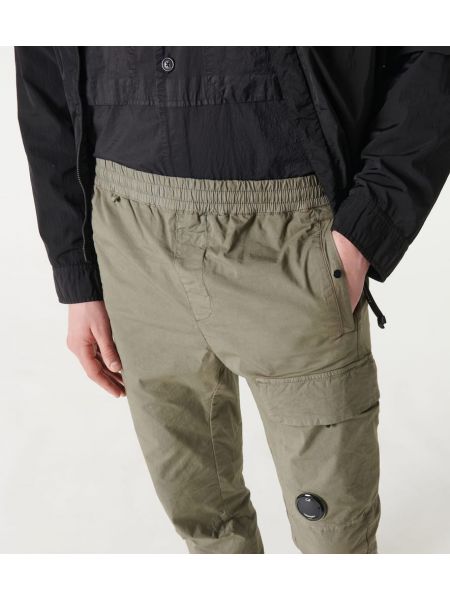 Bombažne kargo hlače C.p. Company zelena