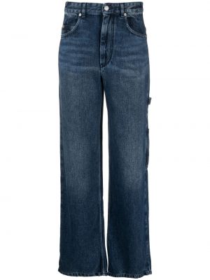 Bavlnené džínsy s rovným strihom Marant Etoile modrá